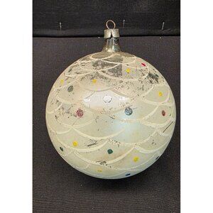 Jumbo Glass Fish Scale Polka Dot Christmas Ornament Poland